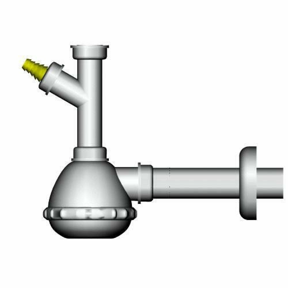 Sifone a boccia 2 vie 1-1/4 1-1/ 2 senza pilette