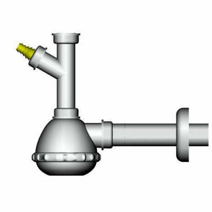 Sifone a boccia 2 vie 1-1/4 1-1/ 2 senza pilette