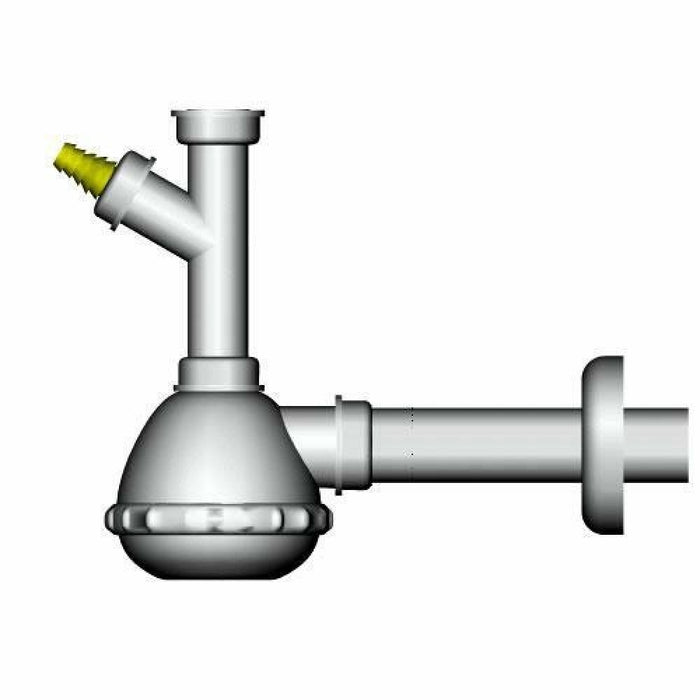 Sifone a boccia 2 vie 1-1/4 1-1/ 2 senza pilette