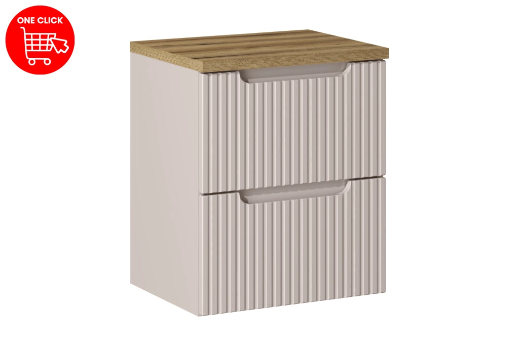 Set mobili bagno 50 cm con piano Nova Cashmere 50 x 1401 x 40 cm