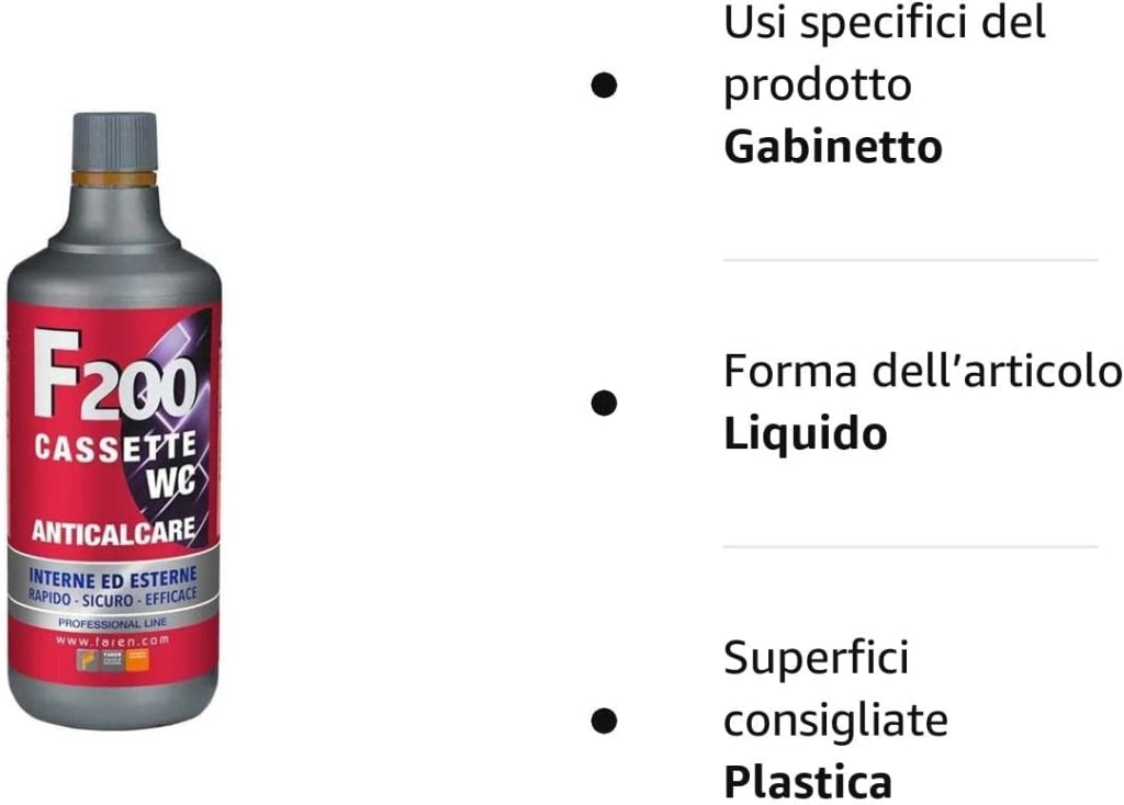 Faren F200 anticalcare per cassette scarico incasso 12 pz calcare incrostazioni