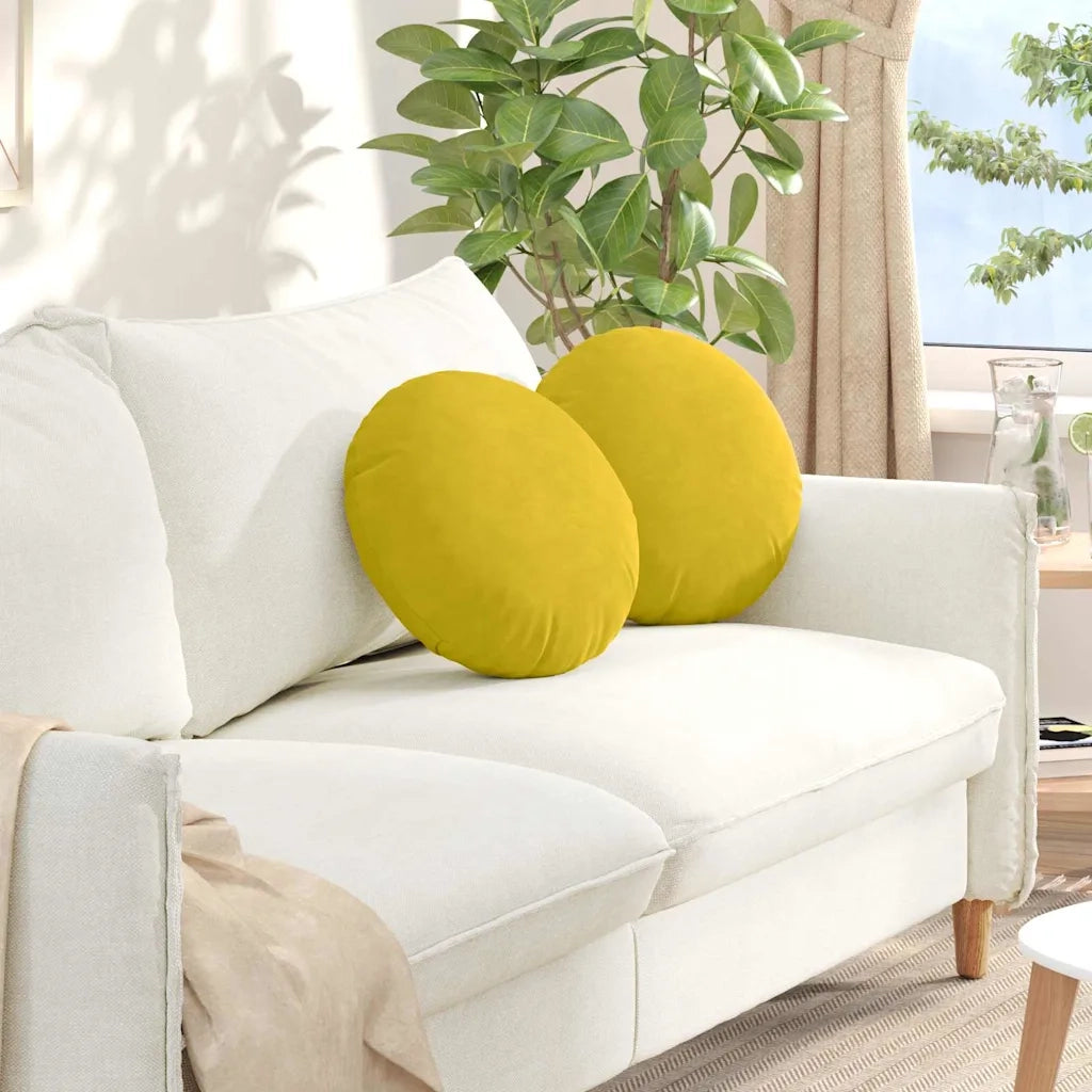 Cuscini per Seduta 2 pz | Cuscini per sedie Giallo ? 40 x 13 cm Velluto