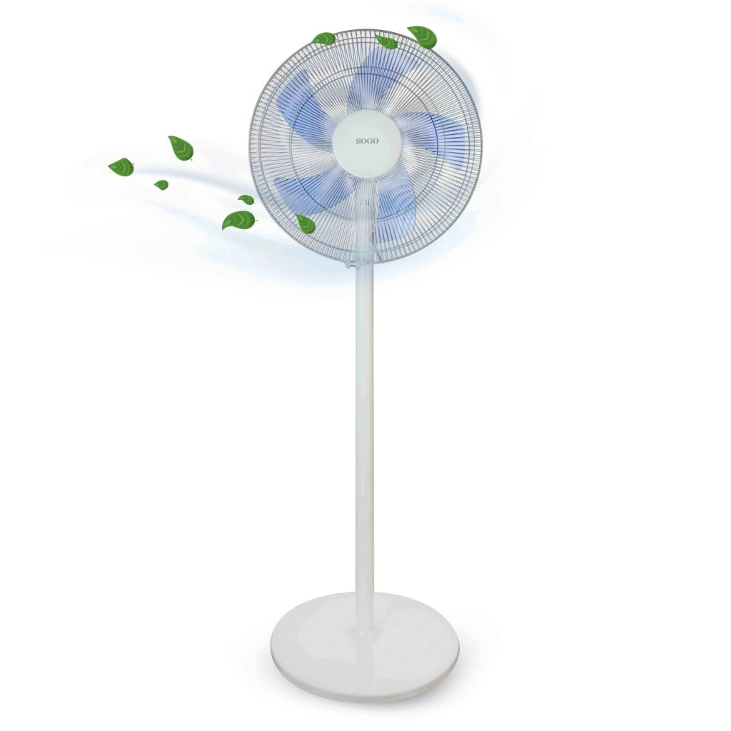Ventilatore a piantana 40cm con oscillazione, 3 velocità regolabili, altezza 130cm casa ufficio - SOGO
