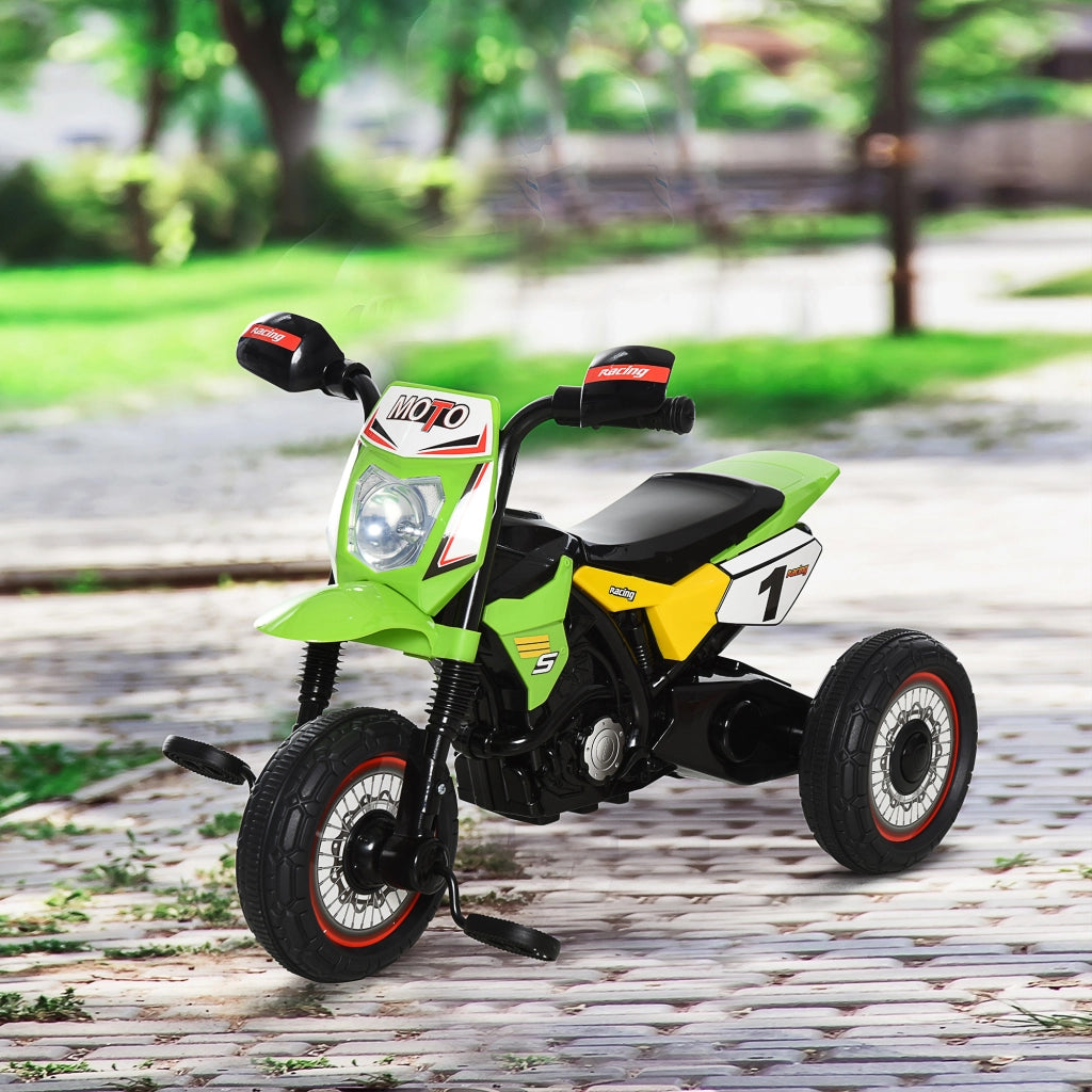 Triciclo Moto Cross per Bambini con Musica e Luci ¨C Zephmum ¨C Verde