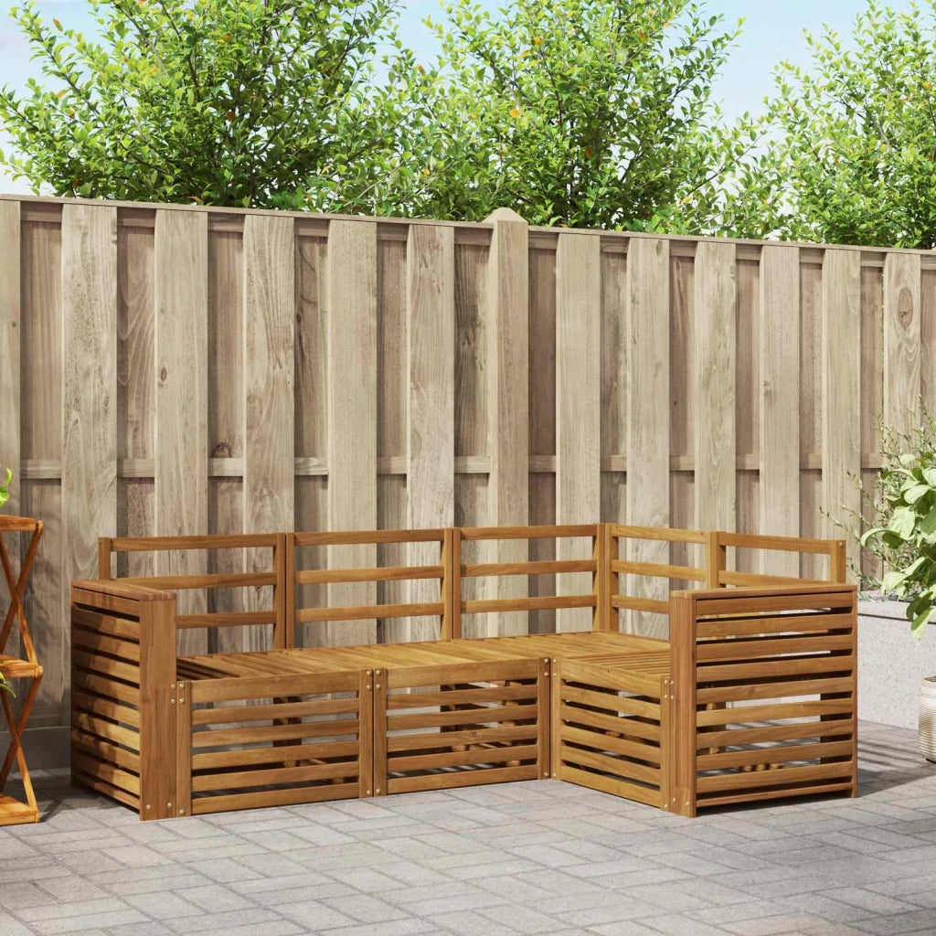 Set divani 4 pcs Naturale Legno di Acacia Massello 3374734