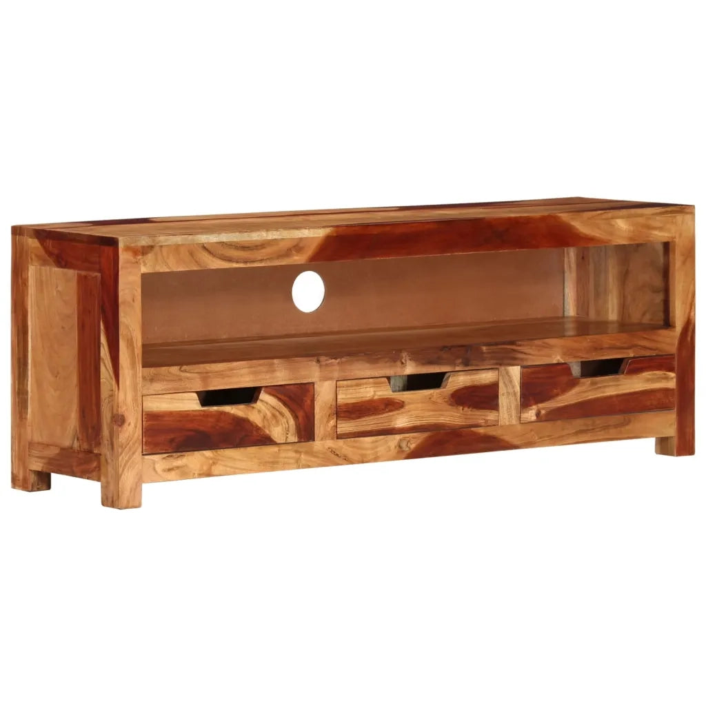 Mobile Porta TV 110x30x40 cm in Legno Massello di Acacia 339508
