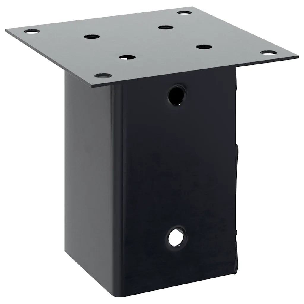 Basi per Pali Quadrati 12 pz 91x91mm Acciaio Verniciato Polvere