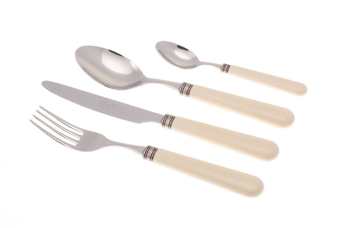 Servizio Set di Posate 24 Pezzi in Acciaio Inox Rivadossi Sandro Mistral Avorio