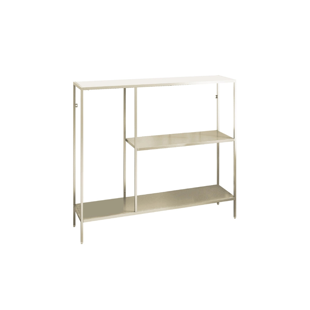 LIBRERIA BASSA 80X30XH80CM AVANA IN METALLO.