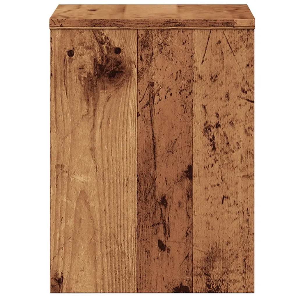 Set di 2 Comodini | Armadio da Notte | Mobiletto da notte Legno Antico 40x30x40 cm in Legno Multistrato