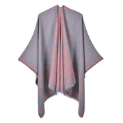 Nuovo scialle/scialle da donna, elegante mantello retr¨° con spacco e nappe su entrambi i lati