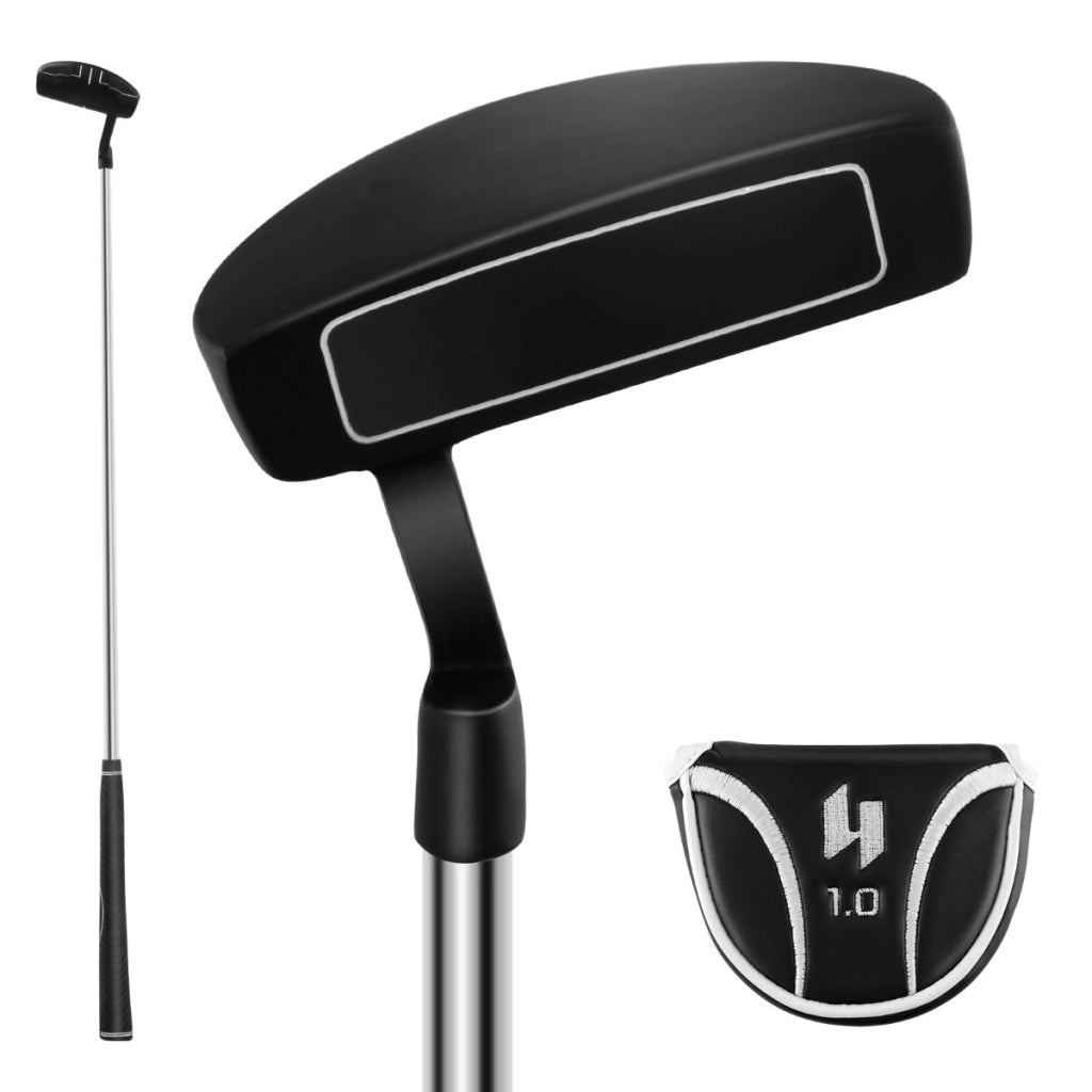 Putter da golf con coprizione linee di allineamento per migliorare la precisione, Putter stile mazza da 89 cm