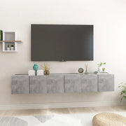 Mobili Porta TV Pensili 3pz-Set di 3 Credenza per TV sospesa Grigio Cemento 60x30x30 cm