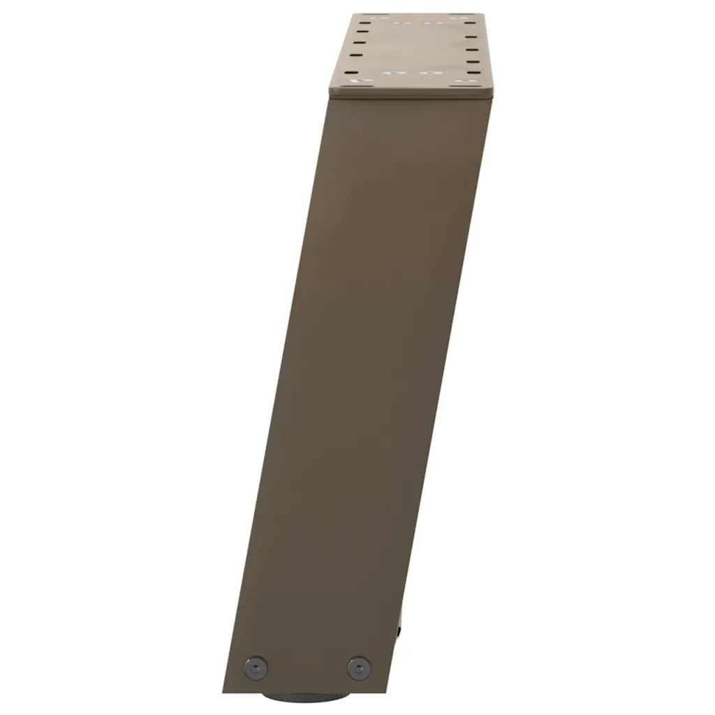 Gambe per Tavolino da Caffè a Forma di U 2 pz Acciaio Naturale 50x(30-31) cm Acciaio 4012747