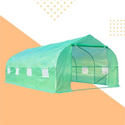 SERRA DA GIARDINO A TUNNEL CON 8 FINESTRE E PORTA AVVOLGIBILE 6 X 3 X 2M