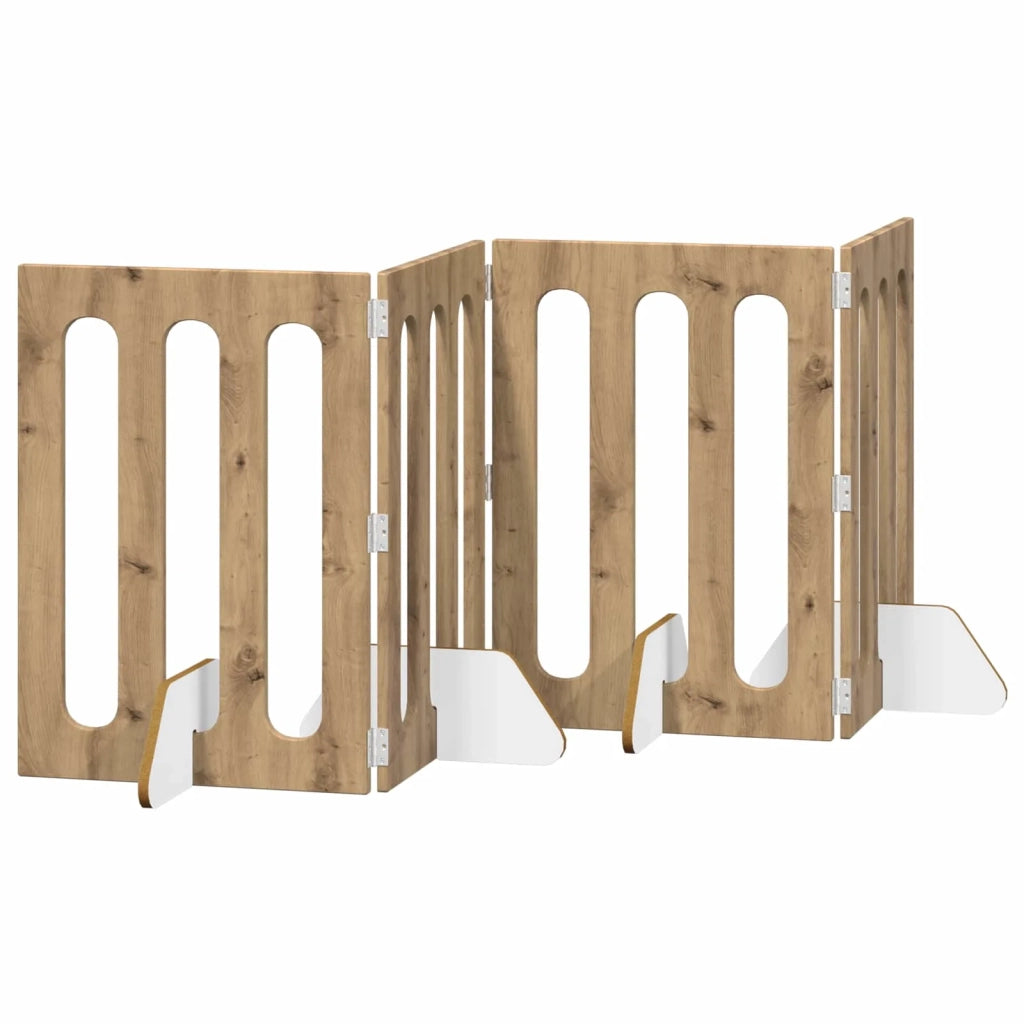 Recinto pieghevole per animali 4 pcs Rovere Artigianale 8005970