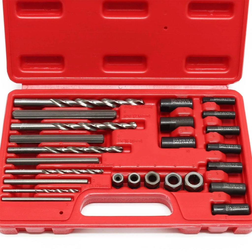 Set di estrattori per viti prigionieri e bulloni rotti 25 pezzi utensile da officina 16_0002256