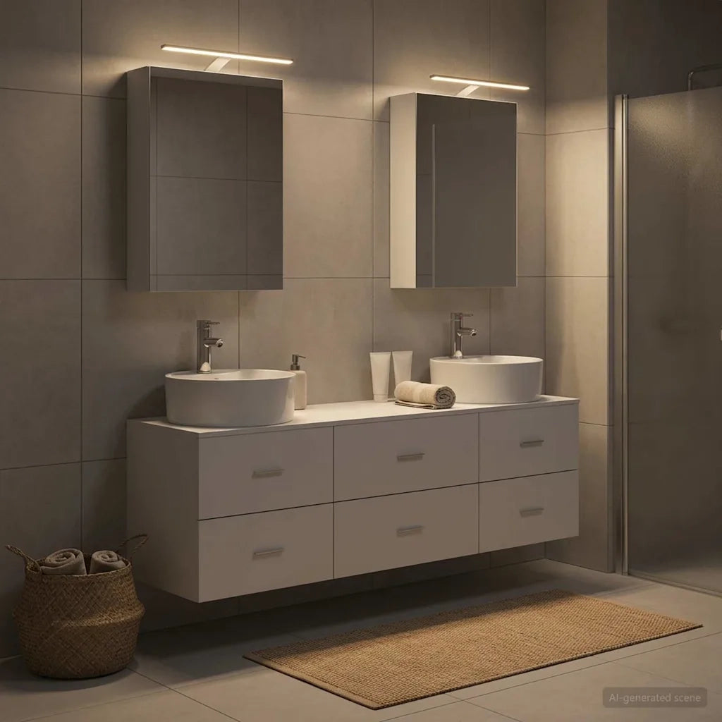 Set di mobili per il bagno 5 pcs Bianco 3406871