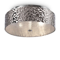 Plafoniera Modern in Metallo Ripple Cromo