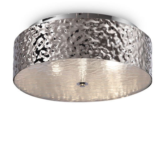Plafoniera Modern in Metallo Ripple Cromo