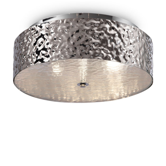 Plafoniera Modern in Metallo Ripple Cromo
