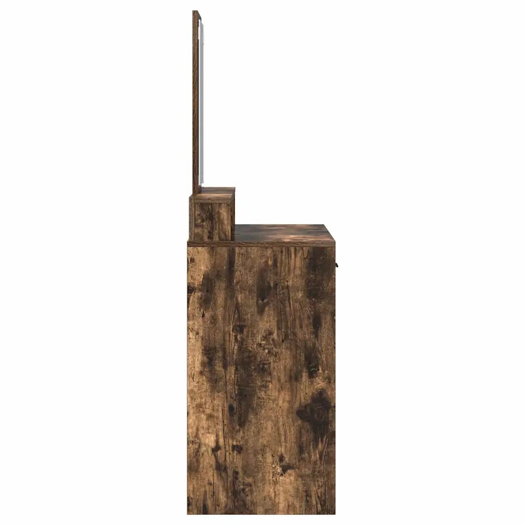 Tavolo da Trucco con cassetto Rovere fumé 100 x 41 x 140 cm 865149