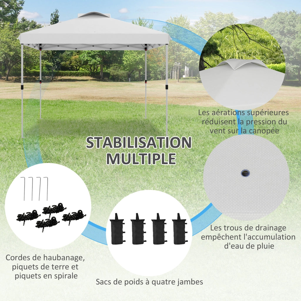 Gazebo da giardino pieghevole ¨C zephmum ¨C 3x3 m con sacco a rotelle
