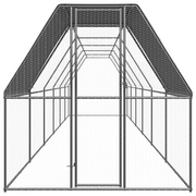 Pollaio da Esterno 2x12x2 m in Acciaio Zincato 3089323