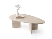 Tavolino in legno "Flap" 139,5 x 79,5 x 42 cm - Travertino