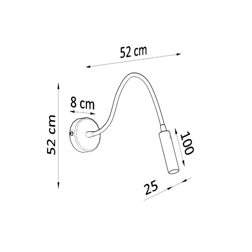 Applique Pure Lume Vertix nera/cromo G9 lettura moderna