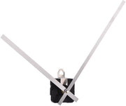 Meccanismo orario con lunghe maniglie, alta precisione, lunghe lancette rette, 250 mm/9,8 pollici (argento)