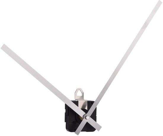 Meccanismo orario con lunghe maniglie, alta precisione, lunghe lancette rette, 250 mm/9,8 pollici (argento)