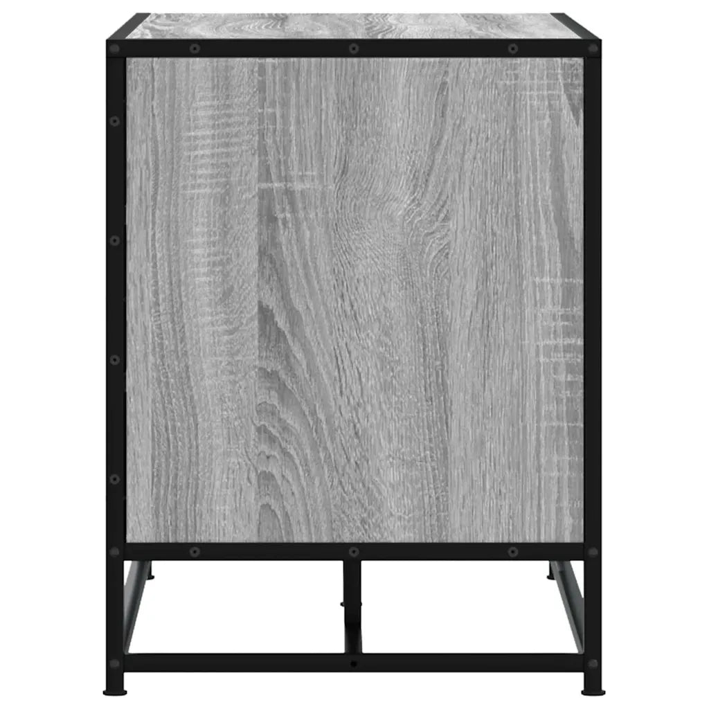 Panca Portaoggetti Grigio Sonoma Legno Multistrato e Metallo 849227