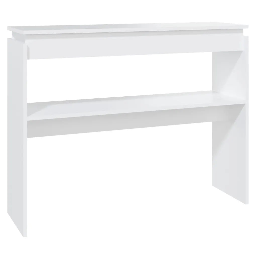Tavolino Consolle | Tavolo d'Ingresso Bianco 102x30x80 cm in Legno Multistrato