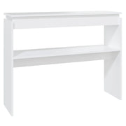 Tavolino Consolle | Tavolo d'Ingresso Bianco 102x30x80 cm in Legno Multistrato