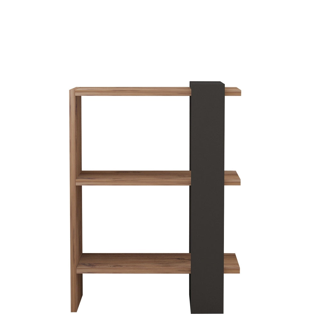 Libreria in legno "Ova" - 51 x 25 x 70 cm - Rovere antracite