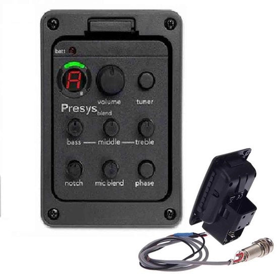 Preamplificatore Acustico 3 Bande per Chitarra Acustica Equalizzatore Unico Pannello del Preamplificatore Selezione Pickup Tuner Strumenti per Chitarra