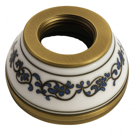 Rosetta rosone per rubinetto parete decorate ceramiche vintage