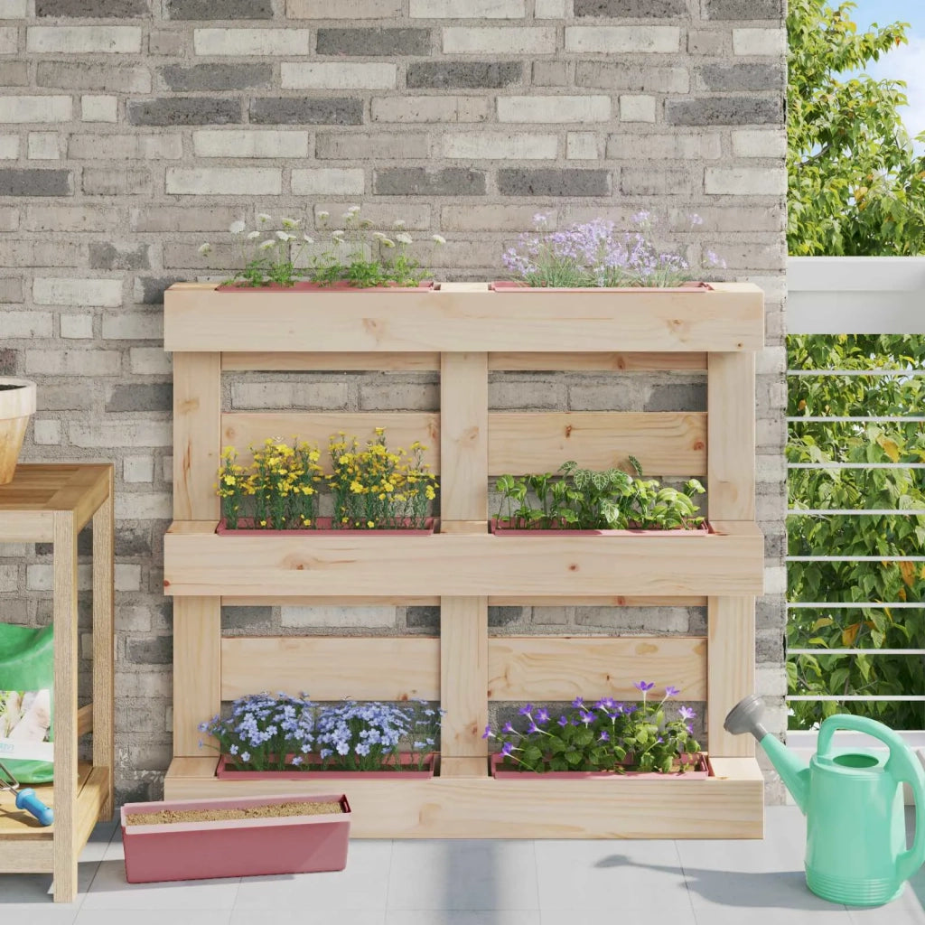 Fioriere per Euro pallet 12 pcs Marrone 36,5 x 14 x 9,5 cm 42037203