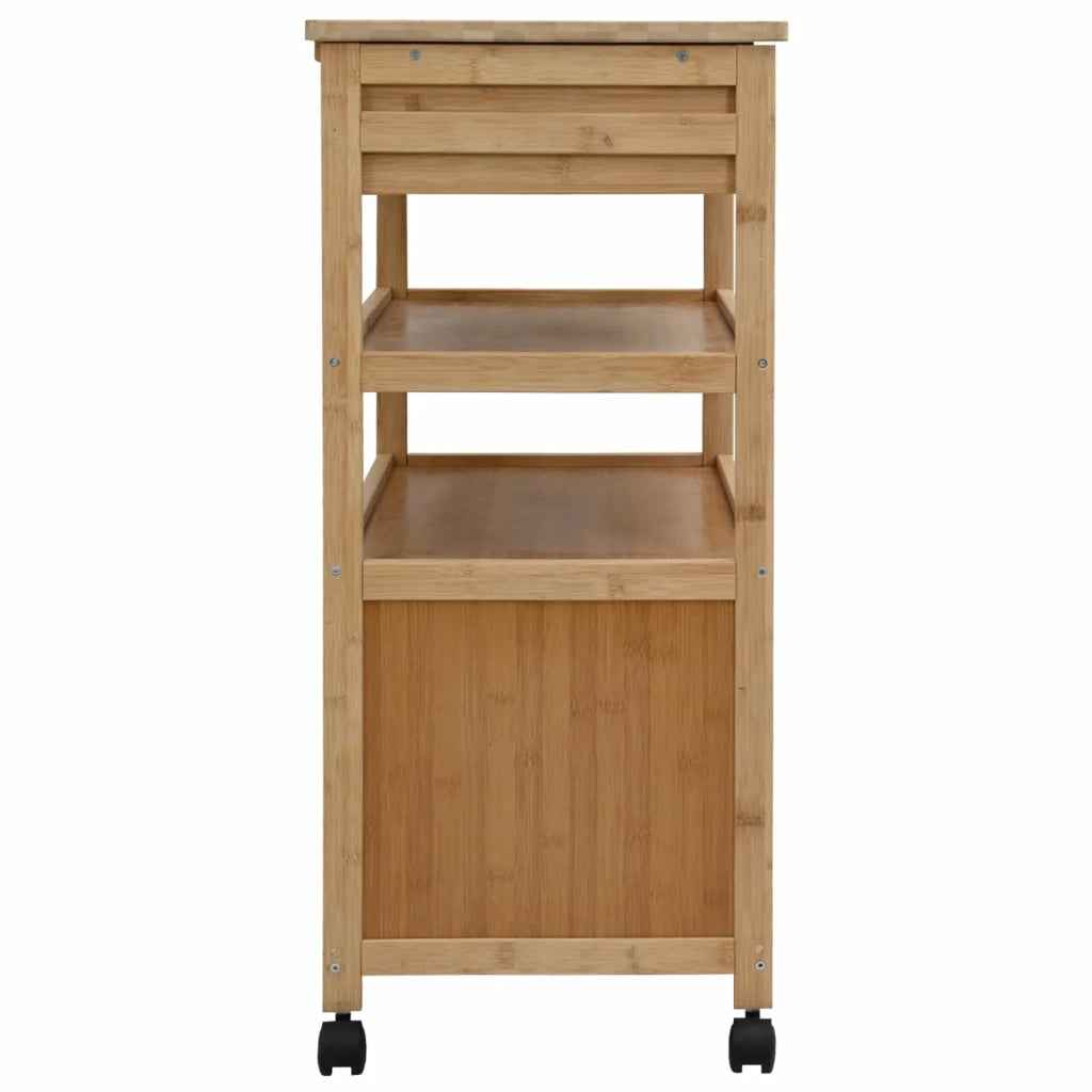 Carrello da Cucina con Ruote Naturale 59,5 x 36 x 82 cm Bambù 42028295