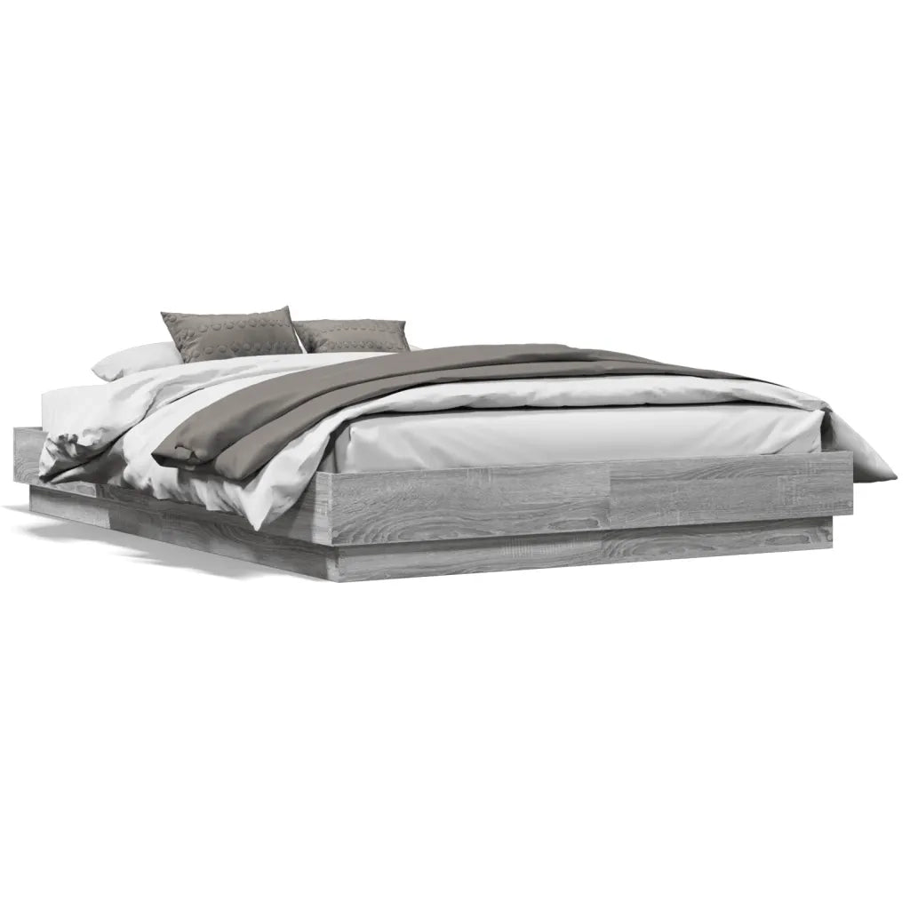 Giroletto-Struttura Letto Grigio Sonoma 120x190 cm in Legno Multistrato 125590
