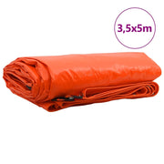 Telo 650g / m2 Arancione 3,5 x 5 m Tela con rivestimento in PVC