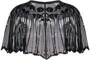 Cappotto da sera con paillettoni - Stile flapper - Lunghezza 45cm - Fatto di tessuto di poliestere