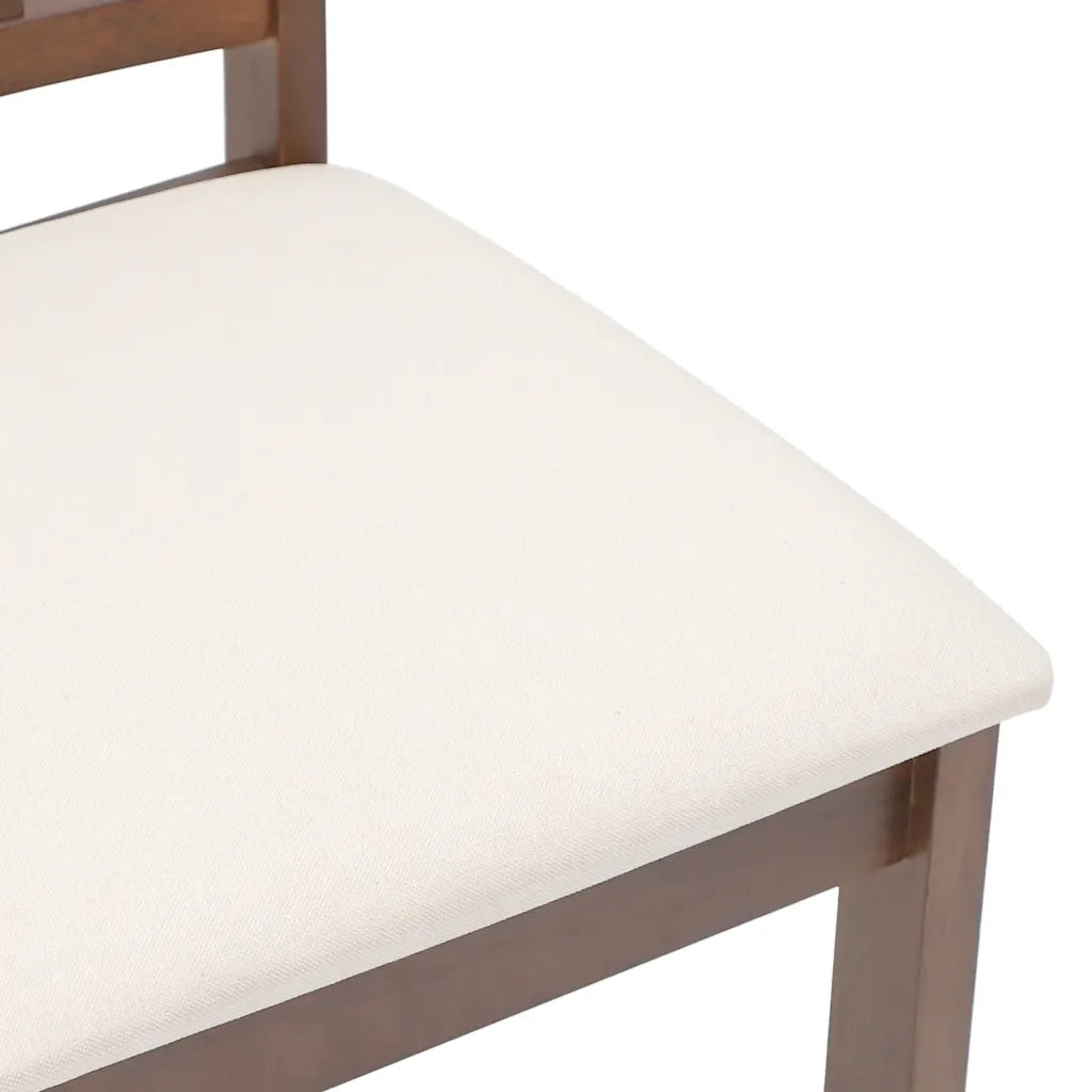 vidaXL Sedie da Pranzo con Cuscini 2pz Marrone Legno Massello di Hevea