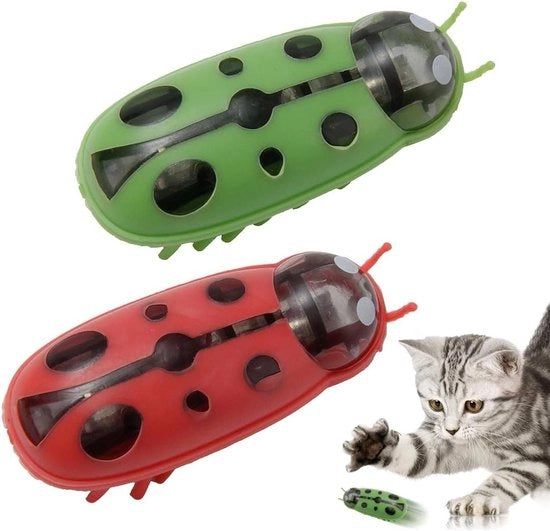 Giocattolo interattivo per gatti - Set di 2 insetti mini - Giocattolo elettrico per addestramento dei gatti - Multicolore