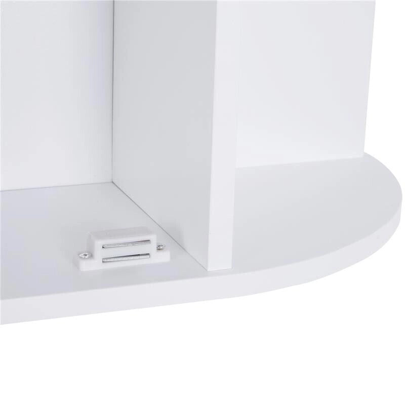 MOBILETTO PENSILE CON SPECCHIO E MENSOLE PER BAGNO 66X17X63 CM IN LEGNO BIANCO