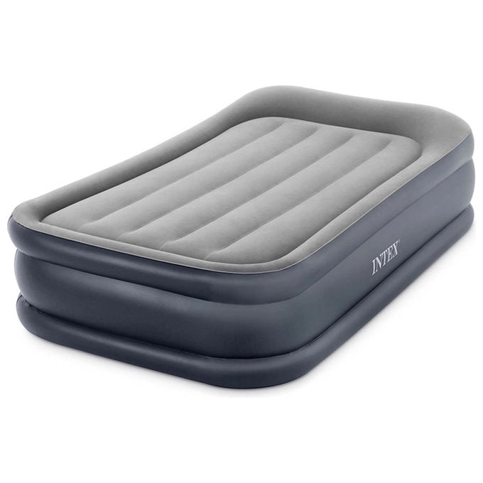 Intex 64132ND Materasso Dura-Beam Pillow Rest Deluxe Singolo Bicolore con Pompa Elettrica Incorporata 99x191x42 cm Single Singolo Versione 2023