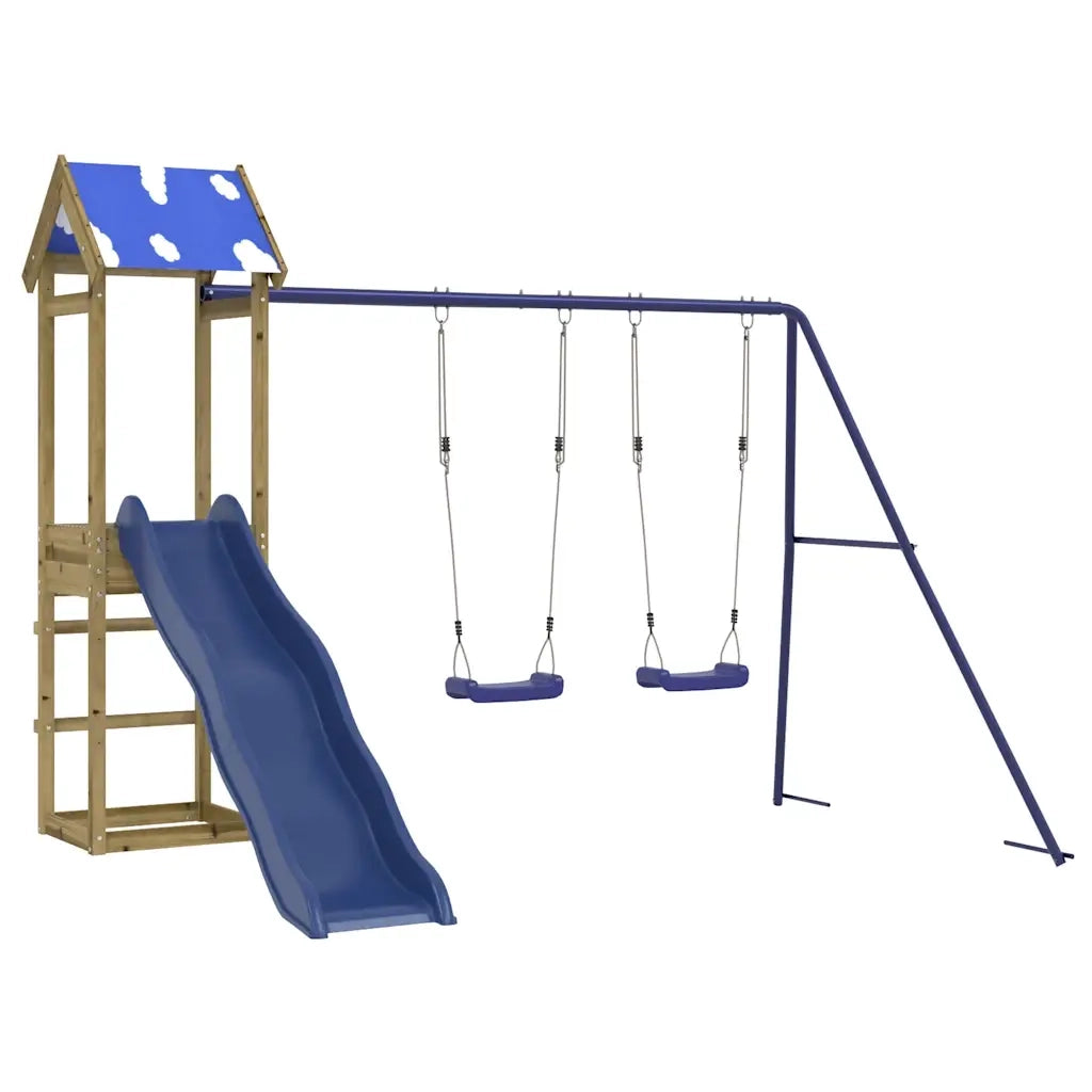 Set da Gioco da Esterno in Legno di Pino Impregnato