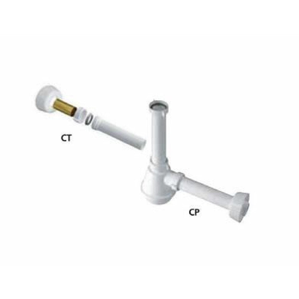 Sifone lavello fiasco 1 via senz a piletta con canotto ottone d.4