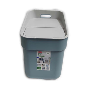 PATTUMIERA CURVER READY GRIGIO / AZZURRO LT. 20 CON FERMA BUSTA